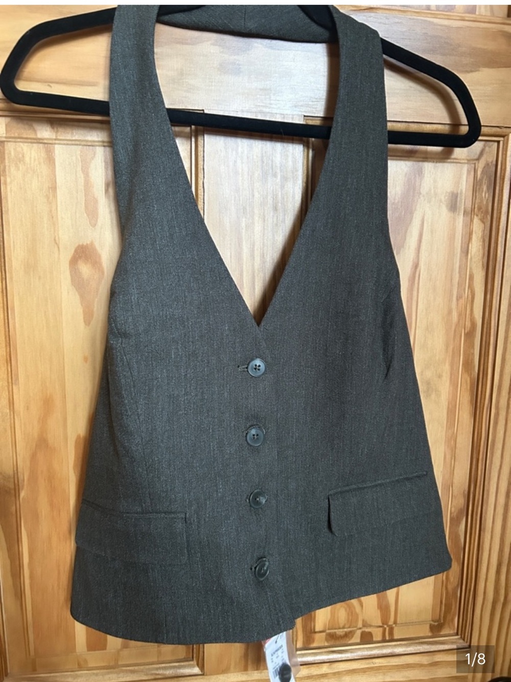 Express Charcoal Button Vest